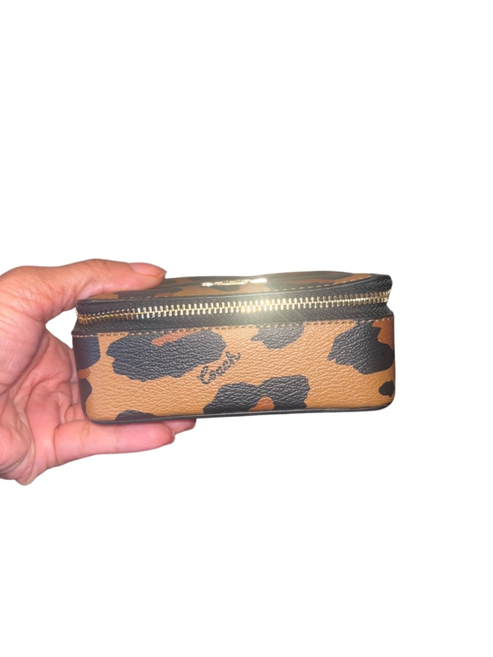 Coach  Leopard Print Leather Jewelry Case - Picture 8 of 11